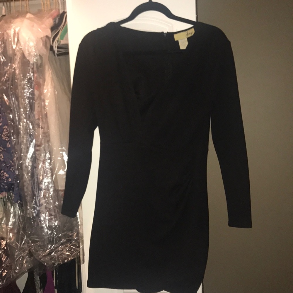 Long Sleeved Black Cocktail Dress